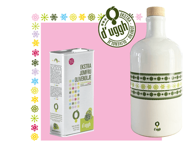 Keramikkflaske (ny) med 500 ml olivenolje